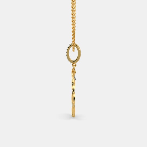 Diamond Pendant In Yellow Gold (2.32 Gram) With Diamonds (0.056 Ct)
