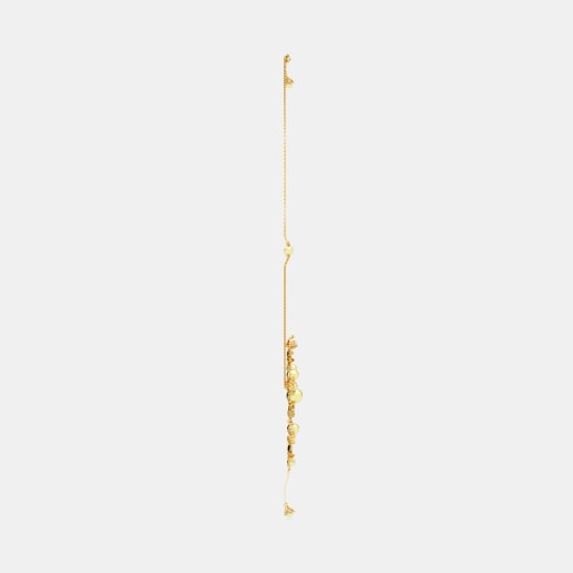 Diamond And Yellow Pearl Necklace In Yellow Gold (13.29 Gram) With Diamonds (0.627 Ct)