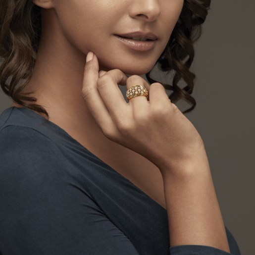 Diamond Ring In Yellow Gold (4.64 Gram) With Diamonds (0.275 Ct)